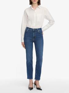 Pantalones deportivos de forro polar transpirable para mujer, de corte holgado, con logo personalizado impreso, cintura media, diseño frontal plano informal, en azul liso teñido. - Product Image 5