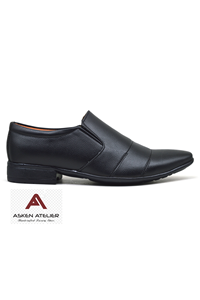 Men's Classic Formal Slip-On Leather Breathable Soft Dress Shoes with Round <b>Toe</b> Elegant Business & Office Shoes <b>by</b> Asken Atelier - Product Image 2