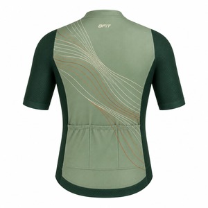 Camiseta de ciclismo para hombre, manga corta, con cremallera completa, transpirable y elástica, para carreras en carretera y entrenamiento - Product Image 3
