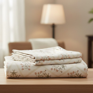 ชุดผ้าปูที่นอนไมโครไฟเบอร์คุณภาพพรีเมียม ลายพีช โมเดิร์น สำหรับเตียงคู่ |   เป็นมิตรกับสิ่งแวดล้อม ซักด้วยเครื่องได้ 200TC น้ำหนักเบา ทนทาน - Product Image 4