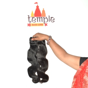 100% Indian Remy Body <b>Wave</b> Human Hair Natural Chemical Processing None Black Color Cuticle Aligned 100g Full Lace <b>Cap</b> - Product Image 3