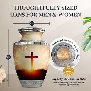 Trusted Manufacturer High Quality Cremation Ash Urn Made from Strong Metal Material with Elegant Memorial Display Design - Product Image 2