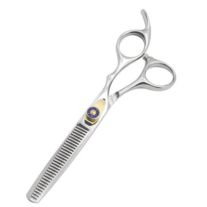 Kit de ciseaux de coiffure professionnels pour droitiers, coupe droite, 6,0 pouces, noir-or, haute performance, tranchants, confortables, longs - Product Image 2