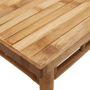 Wholesale Custom <b>Bamboo</b> Coffee <b>Table</b> Natural Slatted Design Durable Outdoor Indoor Furniture for Resort Hotel Garden Wholesale - Product Image 4