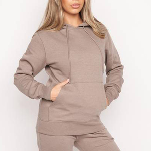 Nouveaux arrivages : sweats à capuche en molleton de coton, coupe classique, pour femmes, sweats à capuche surdimensionnés et épais pour femmes - Product Image 1