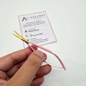 Ciseaux à ressort en acier inoxydable rose doré, haute précision, double ton, micro-ciseaux à ressort, logo personnalisé, instrument de beauté - Product Image 5