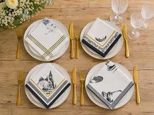 Floral <b>Linen</b> <b>Cloth</b> 100% <b>Linen</b> Napkin Square Printed Dinner Napkin Eco Friendly <b>Table</b> Decor for Home Dining - Product Image 6