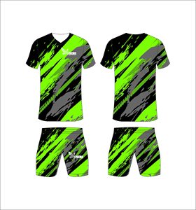 Ensemble de maillots de football personnalisés sublimés, respirant, col en V pour homme, kit uniforme de football entièrement imprimé, vêtements de sport performants pour l'entraînement - Product Image 1