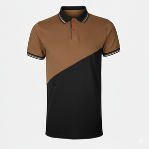 Camiseta de Golf Casual para Hombre, de Manga Corta, con Botones, de Poliéster Tejido en Bloques de Color Sólido, Secado Rápido, con Logotipo Personalizado OEM - Product Image 6