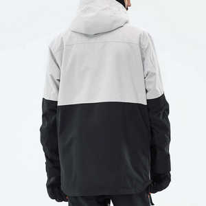 Chaqueta de Esquí Anarok para Hombre, Gris Claro/Negro, Impermeable, Acolchada, con Capucha, Bolsillos con Cremallera Impermeables, Ropa de Esquí, Chaqueta de Nieve Unisex - Product Image 3