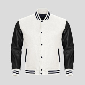 2026 Casual Cotton Stand Collar Zipper Closure Winter Breathable Polyester Front Bamboo Lining Custom Print Design <b>Fleece</b> Jacket - Product Image 4