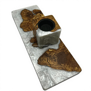 Noble Craft Wooden <b>Oud</b> Resin Incense Burner High-End Handmade <b>Bakhoor</b> Burner for Aromatherapy and Islamic Home Decoration - Product Image 1