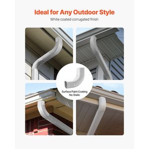 White 90 Degree Downspout Gutter Elbow for 3x4 Inch Style a L-Shaped Downspout <b>Sewer</b> <b>Products</b> - Product Image 6
