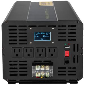 Inverter di Potenza a Onda Sinusoidale Pura da 5000 Watt, da DC 12V a AC 120V, per Auto, con Display LCD, Porta USB e Telecomando - Product Image 6