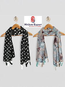Bufanda Larga de Lujo Personalizada con Estampado, Tela Suave, Bufanda de Moda, Marca Personalizada, Fabricante Textil OEM ODM - Product Image 2
