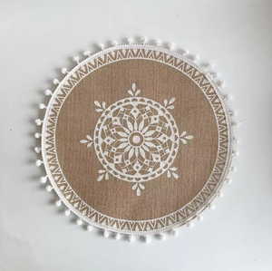 Ensemble de sous-verres en jute faits à la main, style bohème, accessoires de table pour salle à manger et cuisine, fournisseur en gros - Product Image 6