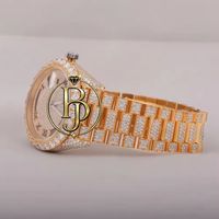 Reloj Briva de Lujo de Cuarzo y Acero Inoxidable, Ecológico, con Indicador de Día/ Fecha, Resistente al Agua 10 Bar, Bisel Ornamentado, Números Romanos Brillantes