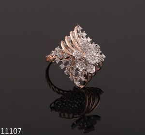 Bague de fiançailles classique en or massif 14 carats avec diamant de laboratoire, or rose, taille brillant, certifiée IGI, pour femme, de la marque Luxury D VINS JEWELS - Product Image 1