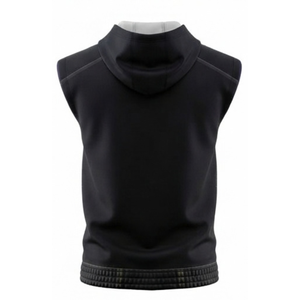 Sudadera con capucha sin mangas unisex de poliéster para sublimación, con cremallera, resistente a la decoloración, para fitness, venta al por mayor, muestra gratuita del fabricante, estilo y calidad. - Product Image 3