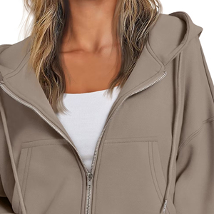 Ventes en gros de sweats à capuche entièrement zippés pour hommes et femmes, sweats à capuche en polaire de qualité supérieure avec logo personnalisé, fabricant de vêtements à marque privée pour femmes - Product Image 6