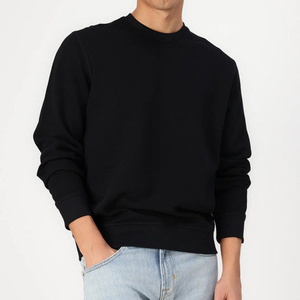 Wholesale Lightweight Custom Logo Fashion Hooded Collar Regular Fit Long Sleeve Knitted Lined Cotton Hoodie for Men - Product Image 6
