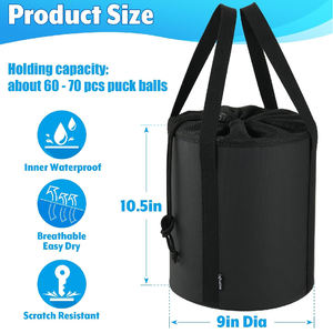 Sac de hockey sur glace personnalisé avec logo et taille sur mesure, grande capacité, sacs à pucks de hockey sur glace en vente en ligne, sac à pucks - Product Image 2