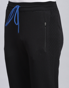 Men's Black Mock Neck <b>Knitted</b> Sweater <b>Set</b> Casual Autumn Wear 100% Cotton Breathable Solid Color Long Sleeve Pants Outfit - Product Image 5