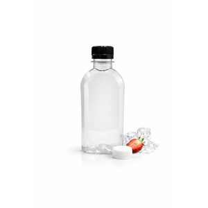 ขวด PET สี่เหลี่ยมขนาด 220 มล. รุ่น CV220-19 พร้อมฝาปิดแบบแปรง สำหรับกาแฟสกัดเย็น ชา และน้ำผลไม้ - Product Image 1
