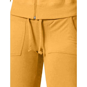 Premium Quality Two Piece Women's Fleece Tracksuit Set Full Sleeve Stand Collar Zipper Sweatshirt and Pants Solid Color Casual - Product Image 4