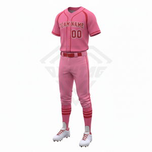 Customizable Breathable V Neck <b>Baseball</b> Jersey Pant Uniform High Quality Printed Sublimated Sportswear Cheap Price OEM - Product Image 1