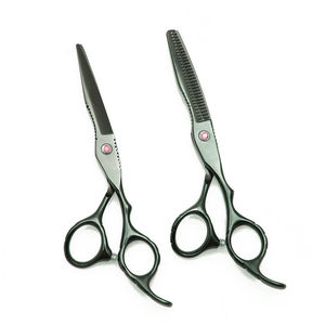 Tijeras de Barbero Profesionales KAAMIR INSTRUMENTS, Hojas de Acero Inoxidable VG10 Afiladas, Mango Mediano Ligero, 32 Dientes - Product Image 6