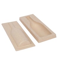 Gevormde papierpulp tray, ecologisch biologisch afbreekbaar, natgeperst pulp inlay voor verpakkingen van likeur- en wijnflessen in geschenkdozen