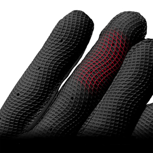 Guantes de béisbol más vendidos, de cuero negro, con diseño de ajuste personalizado para todos los dedos y correas ajustables. - Product Image 3