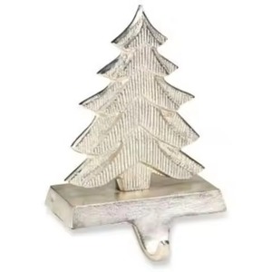 Silver Finish Tree Shape <b>Stocking</b> <b>Holder</b> For Fireplace Home Decoration Use Metal <b>Stocking</b> <b>Holder</b> Hook - Product Image 1