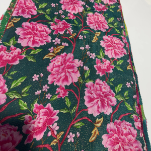 Tela de Muselina Lurex de Alta Calidad, Orgánica, Ecológica, Transpirable, Tejida e Impresa Digitalmente para Ropa Étnica y Vestidos de Mujer - Product Image 2