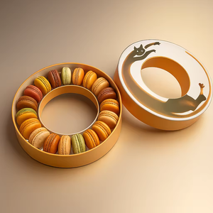 Boîte ronde pour biscuits, boîte cylindrique en carton épais, boîte cylindrique, tube en papier, emballage pour cosmétiques et cadeaux de Noël - Product Image 1