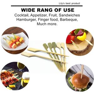 Spiedini in bambù da 10 pollici per cucina e barbecue, accessori per snack e kebab, spiedini in legno con diverse opzioni di dimensioni - Product Image 2