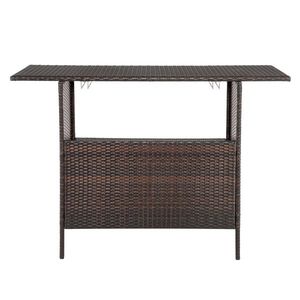 Stylish Modern Brown Gradient Bar Table Beautiful Outdoor Furniture - Product Image 2