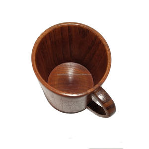 Chope à bière en bois naturel, tankard en bois pour la maison, l'hôtel et le restaurant - Product Image 2