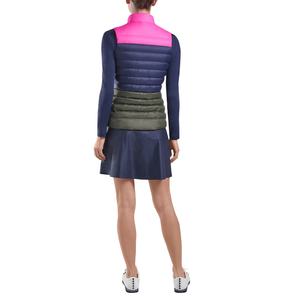 Gilet matelassé en toile ultra léger à col montant, tricoté, respirant, écologique, réversible, coupe-vent d'hiver avec fermeture éclair - Product Image 6