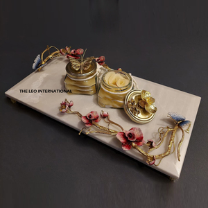 Platos de Servicio Metálicos Pulidos Creativos para el Hogar, Bandejas para Aperitivos, Dulces, Frutas, Bandejas de Almacenamiento de Calidad Sostenible - Product Image 4