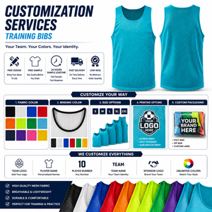 Maillot d'entraînement réversible personnalisé, gilet d'entraînement en mesh réversible pour le football et le basketball, fabricant OEM ODM - Product Image 4