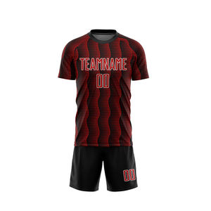 Ensemble de maillot de football imprimé de qualité supérieure 100% polyester, léger, respirant, séchage rapide, vêtements de sport unisexes - Product Image 2
