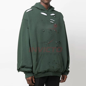 <b>Top</b> Selling Cotton Blended Fabric Provides Lasting Comfort And Modern Appeal In Men <b>Distressed</b> Hoodies Design - Product Image 4