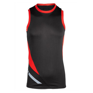 <b>Vintage</b> Hooded Knitted Breathable Polyester Men's O-Neck Solid <b>Tank</b> <b>Top</b> with Heat-Transfer Printing - Product Image 1