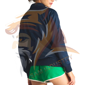 Customized <b>Women's</b> Casual Outdoor Windbreaker Waterproof <b>Women</b> Satin <b>Jacket</b> Wholesale Custom Satin <b>Bomber</b> <b>Jacket</b> - Product Image 2