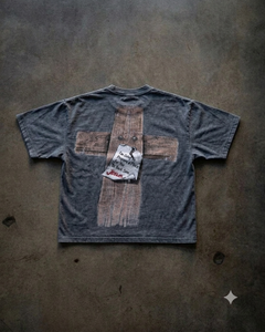 เสื้อยืดโอเวอร์ไซส์ลายกราฟิกสีน้ำเงินสำหรับผู้ชาย ผ้าฝ้าย 100% สไตล์สตรีทแวร์ วินเทจ ล้างสี พิมพ์ลาย เสื้อยืดลำลอง ใส่ได้ทั้งชายและหญิง สำหรับฤดูร้อน - Product Image 6