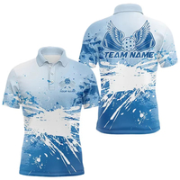 Polo de sport respirant et anti-humidité pour homme, personnalisé par sublimation, avec patchwork, pour uniforme de pickleball, idéal pour les équipes et clubs
