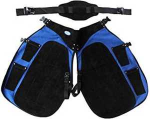 New leather horseshoeing chap adjustable waist farrier apron Horse <b>shoeing</b> protective gear apron with 4 hoof knife pockets 29" - Product Image 4