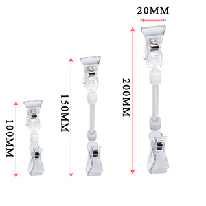 Plastic Clear Pop Clip Sign Holder Stand Low Price Display Clip PVC Price Holder for Supermarket <b>Shelf</b> Label - Product Image 5